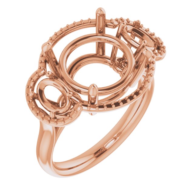 Three-Stone Halo-Style Engagement Ring