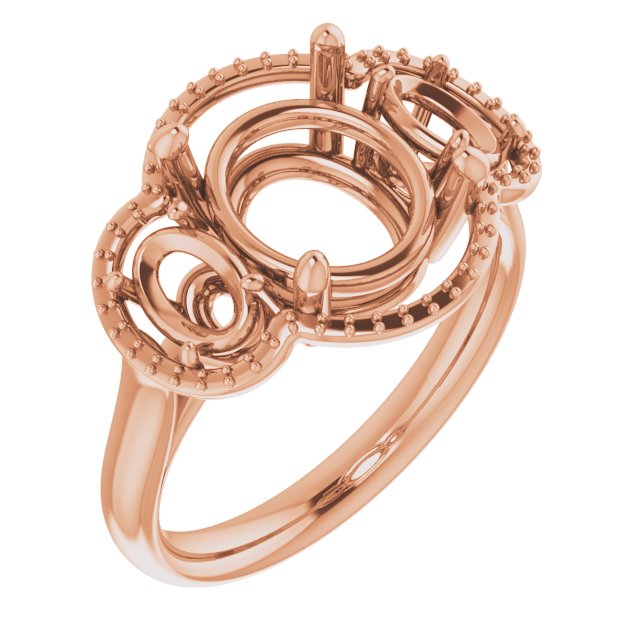 Three-Stone Halo-Style Engagement Ring