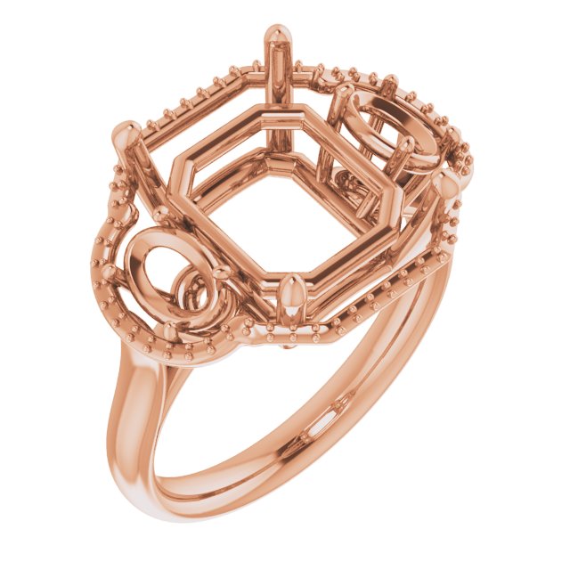 Three-Stone Halo-Style Engagement Ring