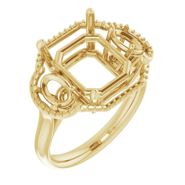 Three-Stone Halo-Style Engagement Ring