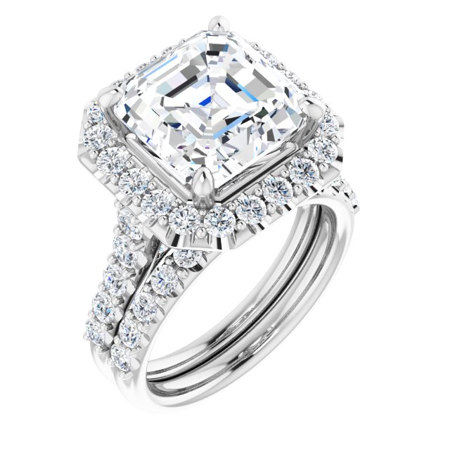 Platinum Halo Engagement Ring