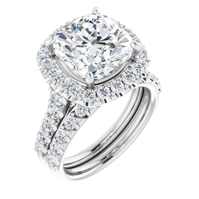Platinum Halo Engagement Ring