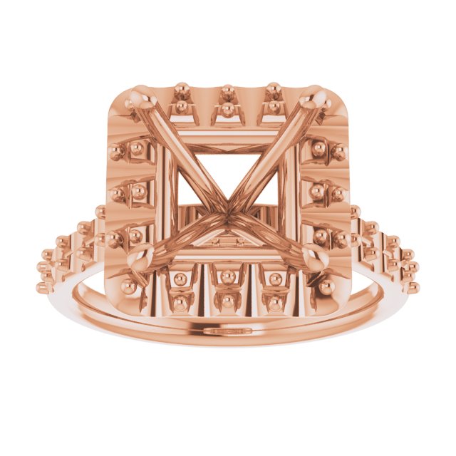 18 K Rose Gold Halo Engagement Ring - Image 3