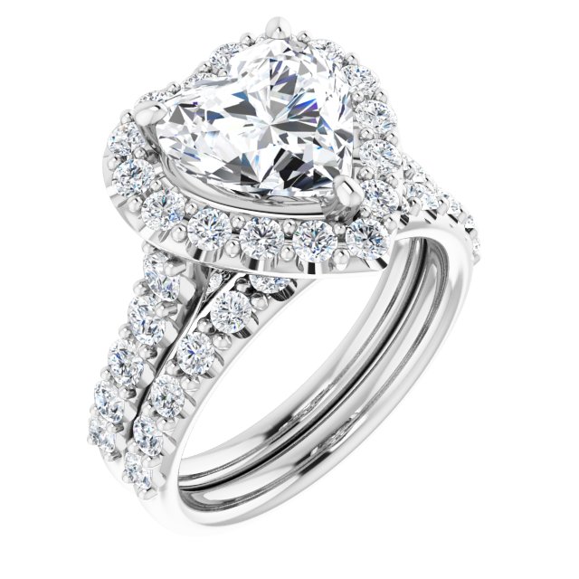 Platinum Halo Engagement Ring