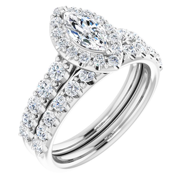 Platinum Halo Engagement Ring