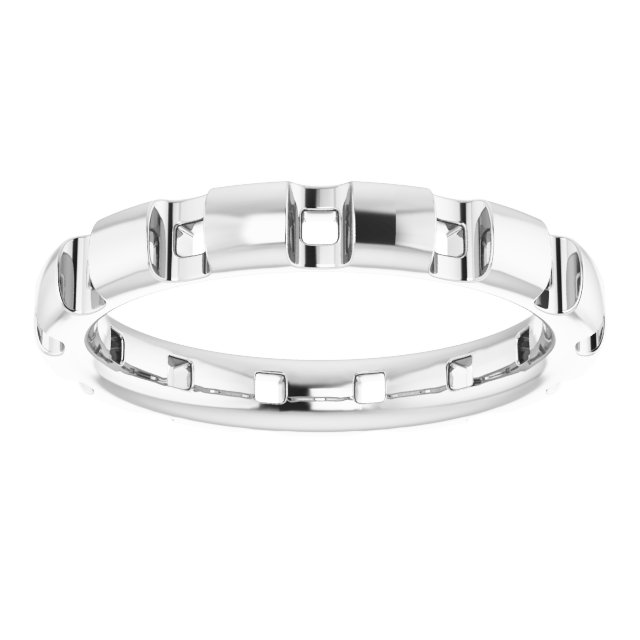 3.25 mm Square Eternity Band Mounting view 3