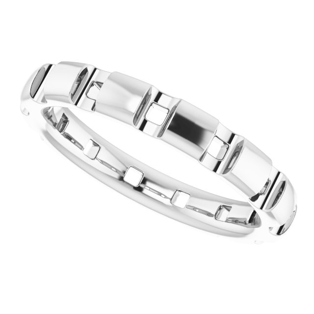 3.25 mm Square Eternity Band Mounting view 5