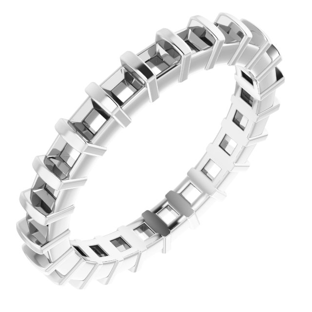 14K White 1.33 CTW Diamond Eternity Band Ref 14030412