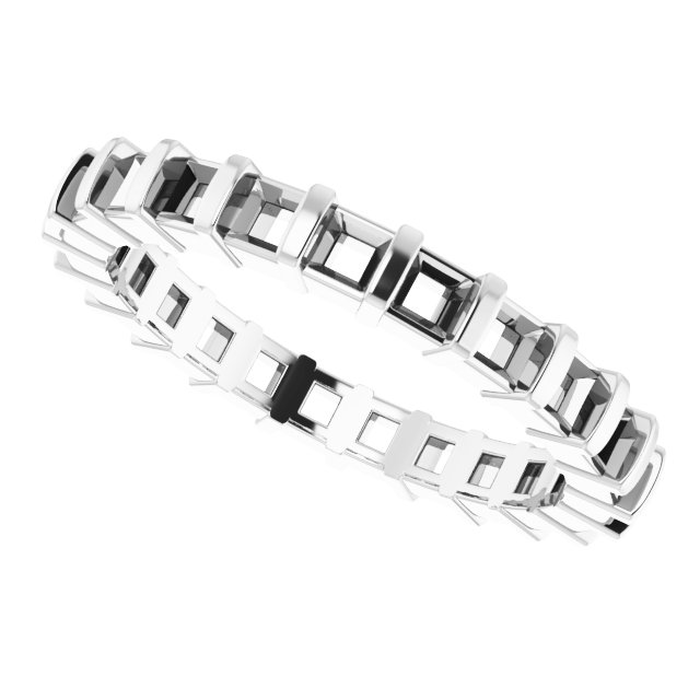 6x4 mm Emerald Eternity Band Mounting view 5
