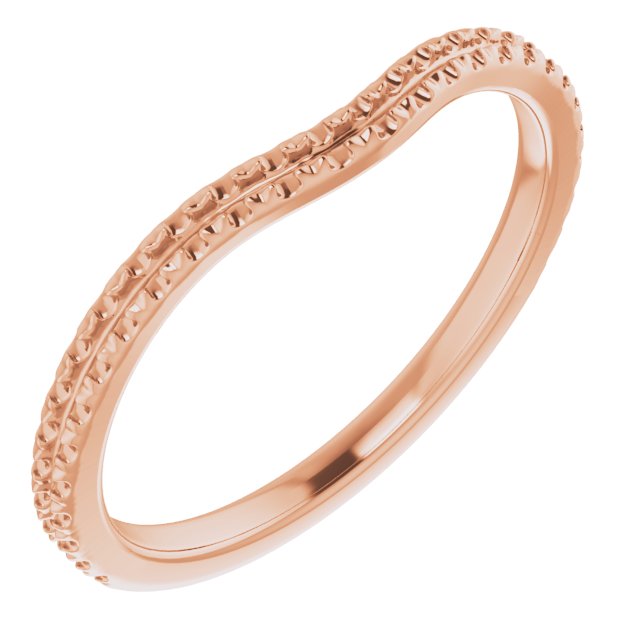 French-Set Accented Double Row Engagement Ring or Band