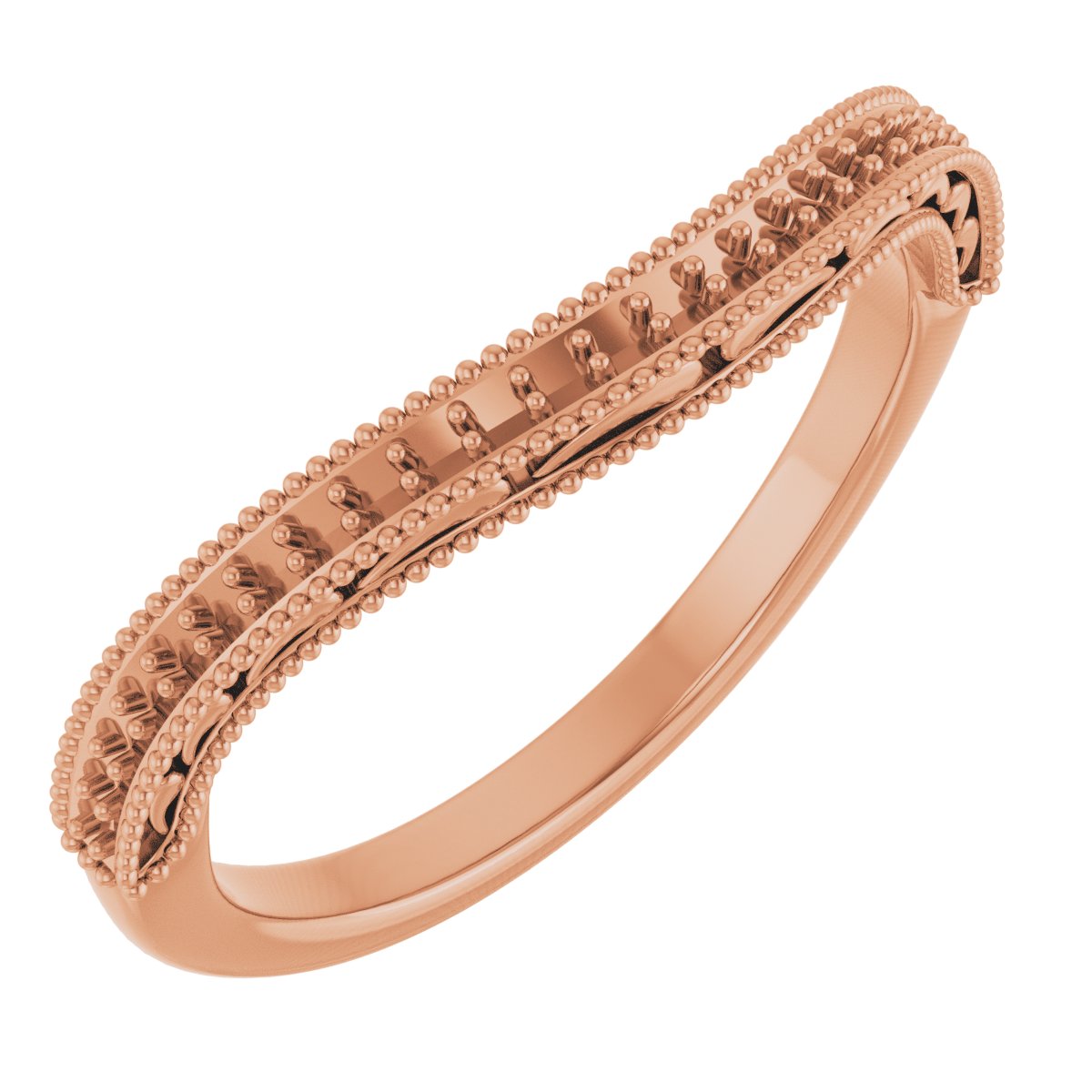 14K Rose 1/8 CTW Diamond Band 