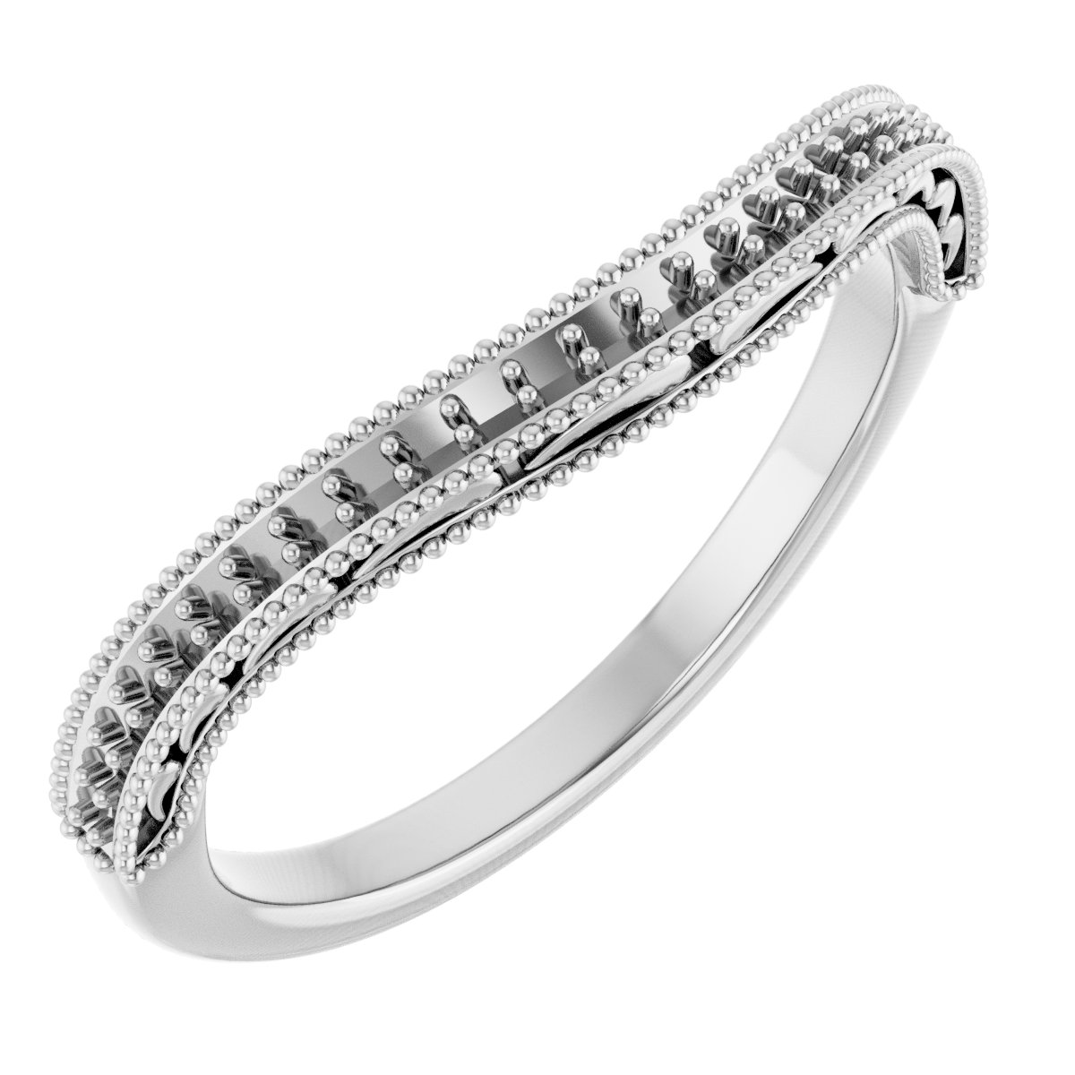 14K White 1/8 CTW Diamond Band 