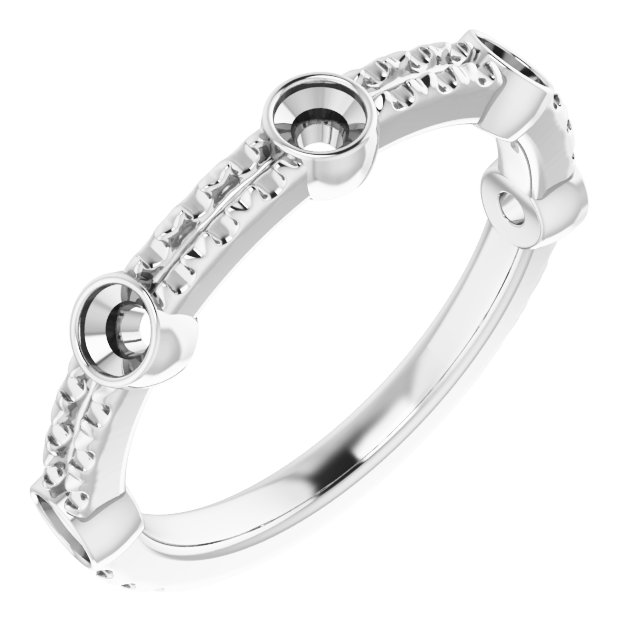 14K White 3/4 CTW Natural Diamond Anniversary Band