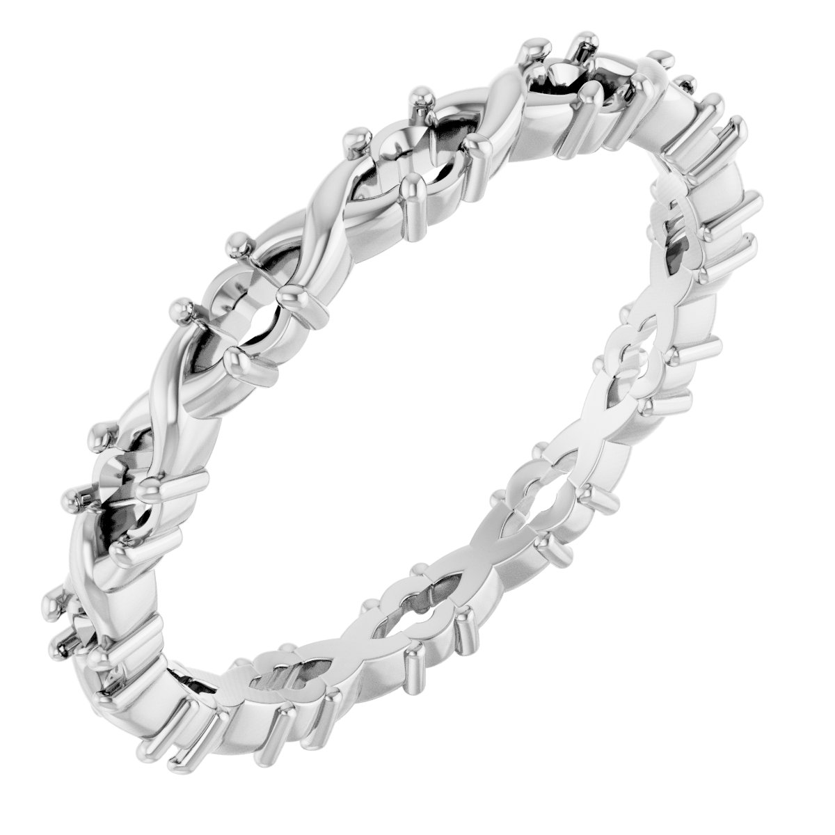 14K White .375 CTW Diamond Eternity Band Ref 14032578