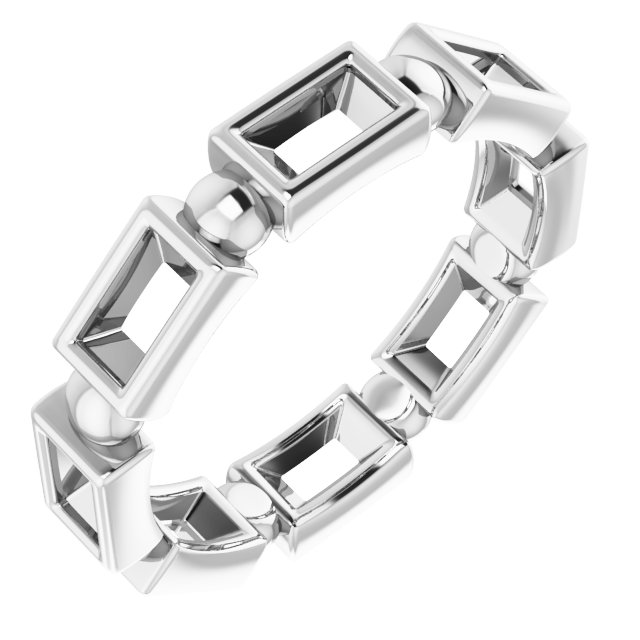 Bezel-Set Beaded Eternity Band