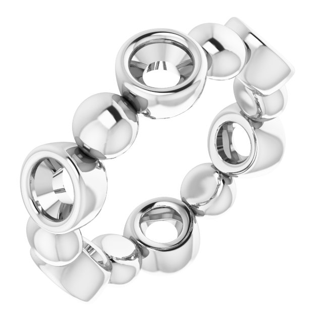 Bezel-Set Beaded Eternity Band