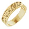 14K Yellow 6 mm Celtic Inspired Band Size 11 Ref 14193482