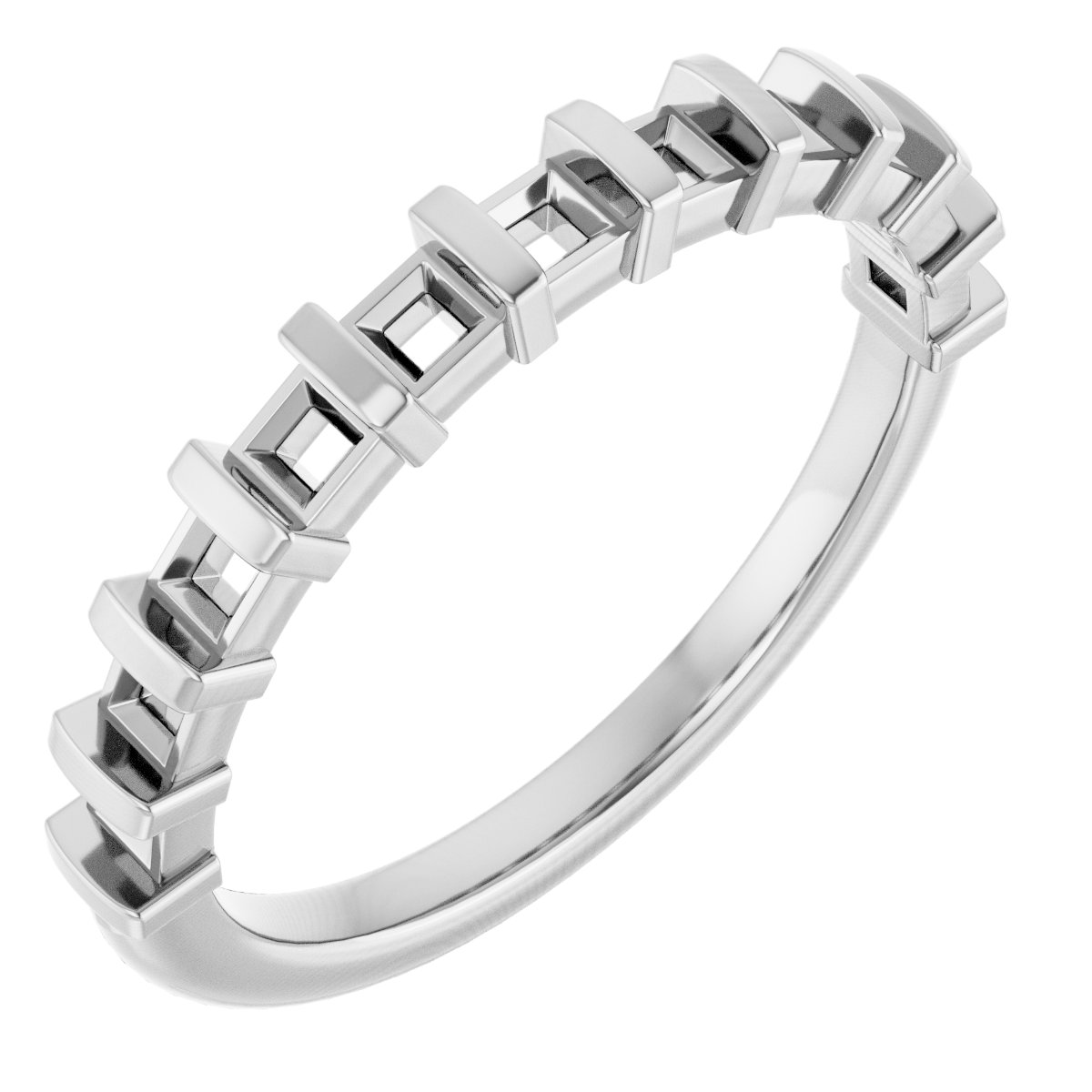 14K White 3/4 CTW Diamond Anniversary Band 