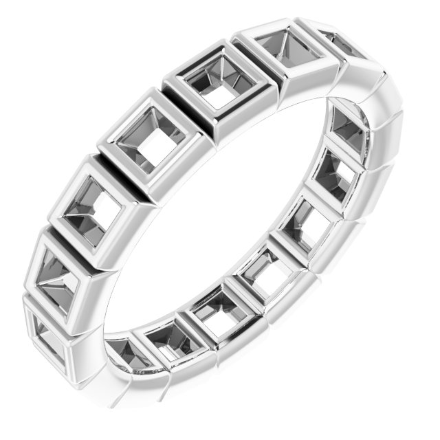 14K White .90 CTW Diamond Eternity Band Ref 14030580