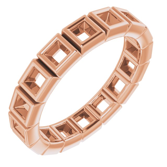 14K Rose .90 CTW Diamond Eternity Band Ref 14030579