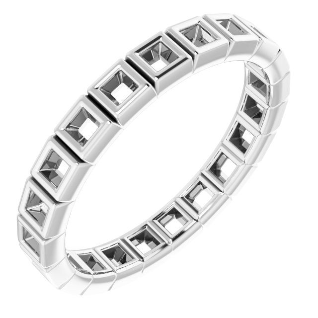 14K White .50 CTW Diamond Eternity Band Ref 14533154