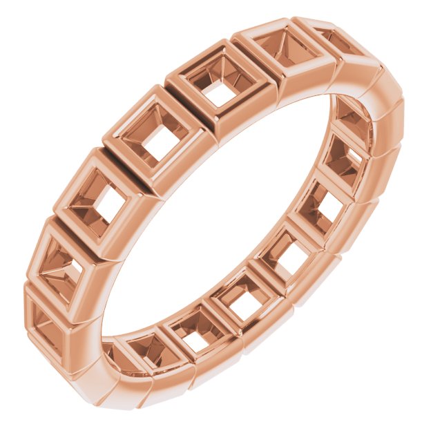 14K Rose .875 CTW Diamond Eternity Band Ref 14532971