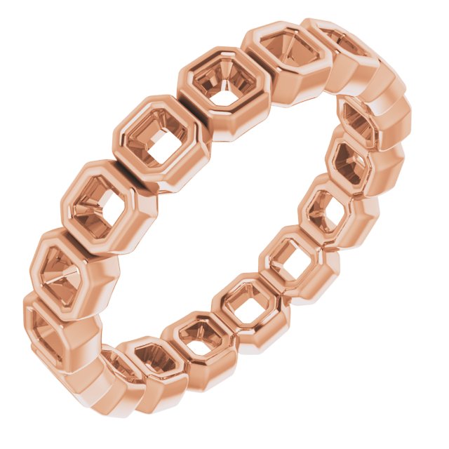 14K Rose .875 CTW Diamond Eternity Band Ref 14533298