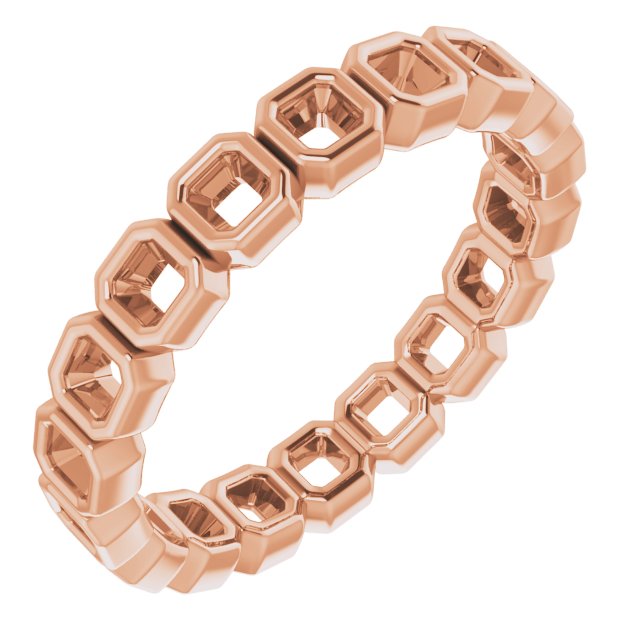 14K Rose .90 CTW Diamond Eternity Band Ref 14599019