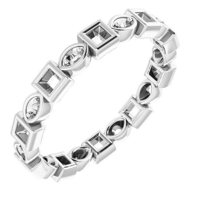 Accented Bezel-Set Eternity Band