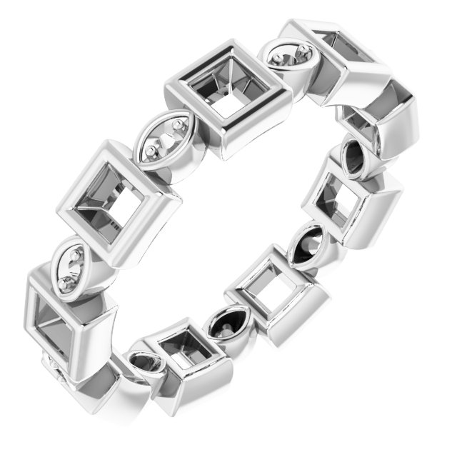 Accented Bezel-Set Eternity Band