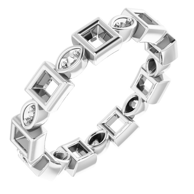Accented Bezel-Set Eternity Band