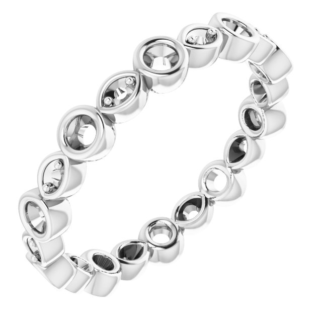 Accented Bezel-Set Eternity Band
