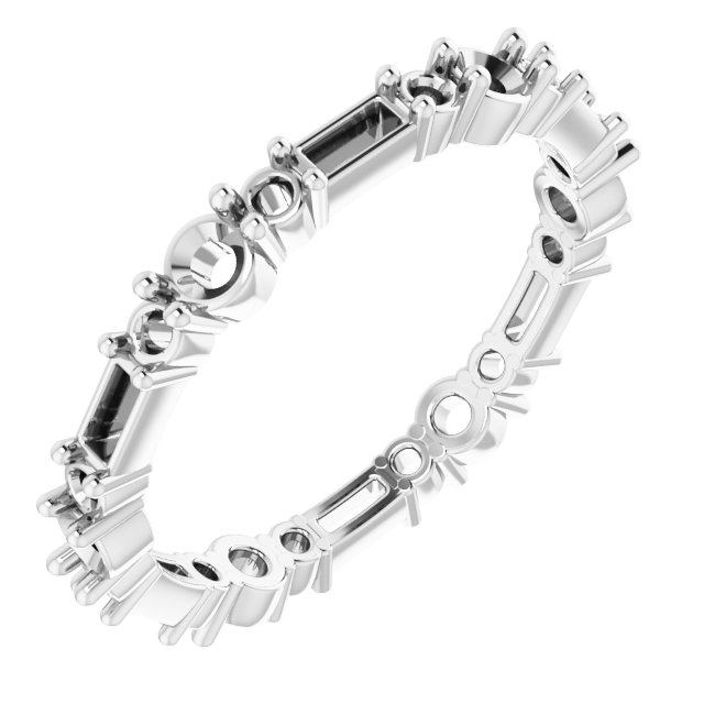 Platinum .875 CTW Diamond Eternity Band Size 5.5 Ref 14037694