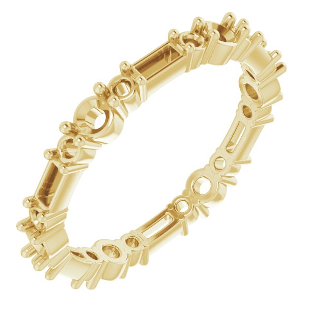 14K Yellow .875 CTW Diamond Eternity Band Size 5.5 Ref 14037692