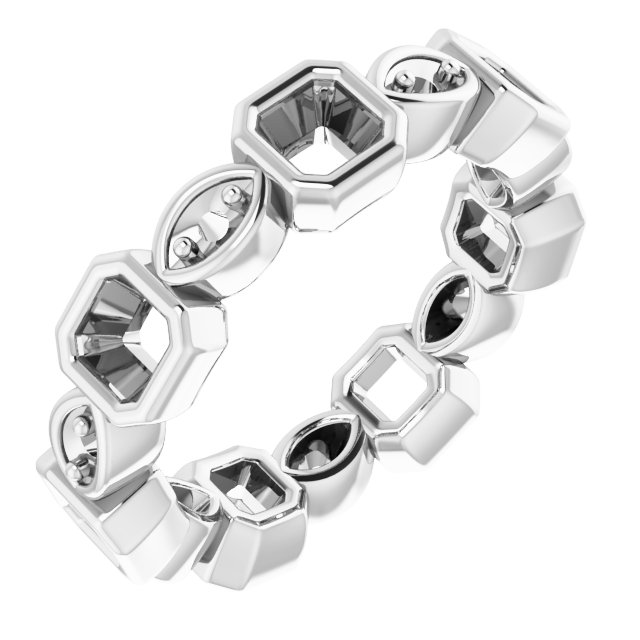 Accented Bezel-Set Eternity Band