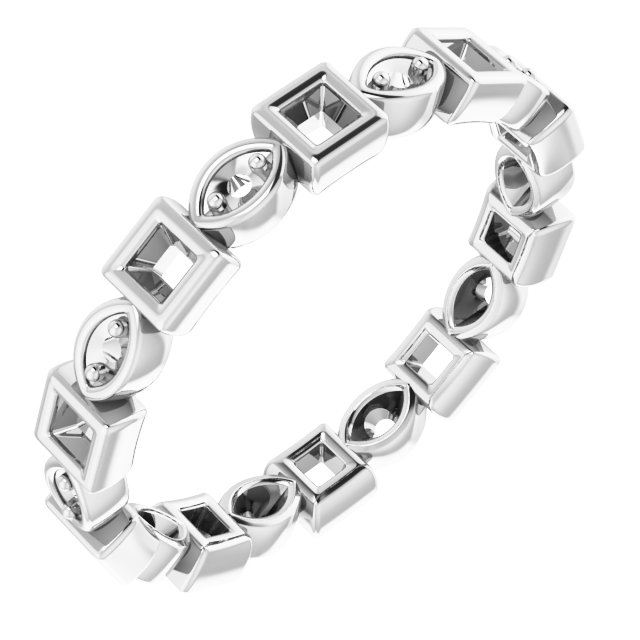 Accented Bezel-Set Eternity Band