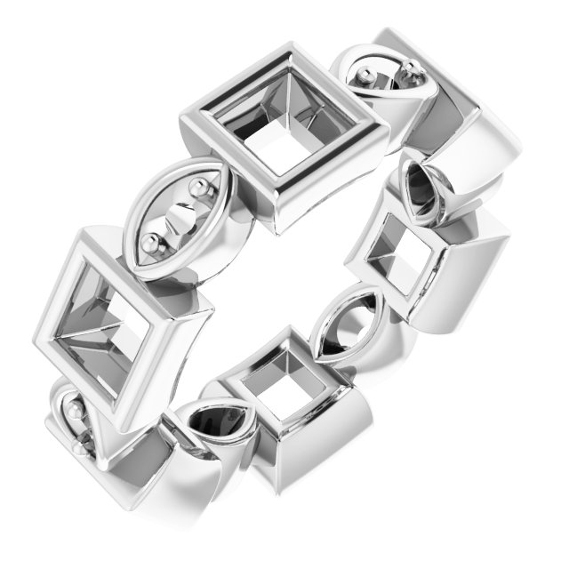 Accented Bezel-Set Eternity Band