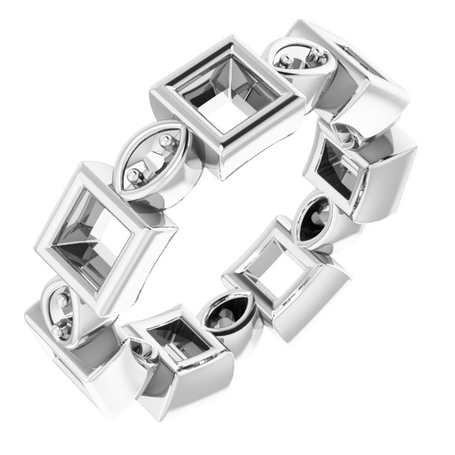Accented Bezel-Set Eternity Band