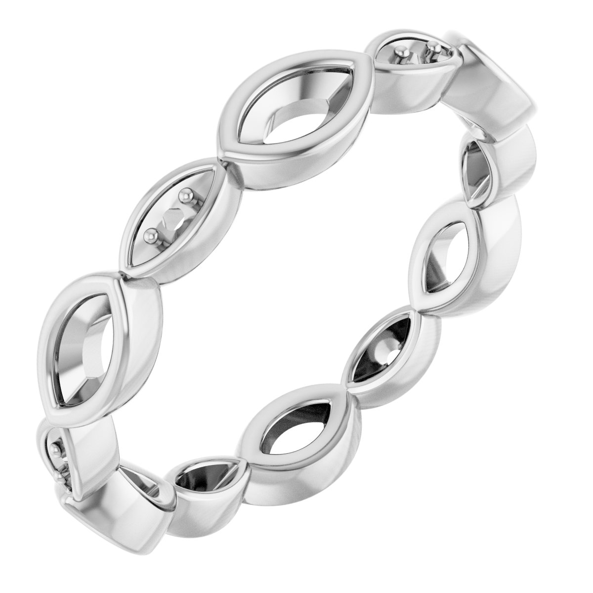 Accented Bezel-Set Eternity Band