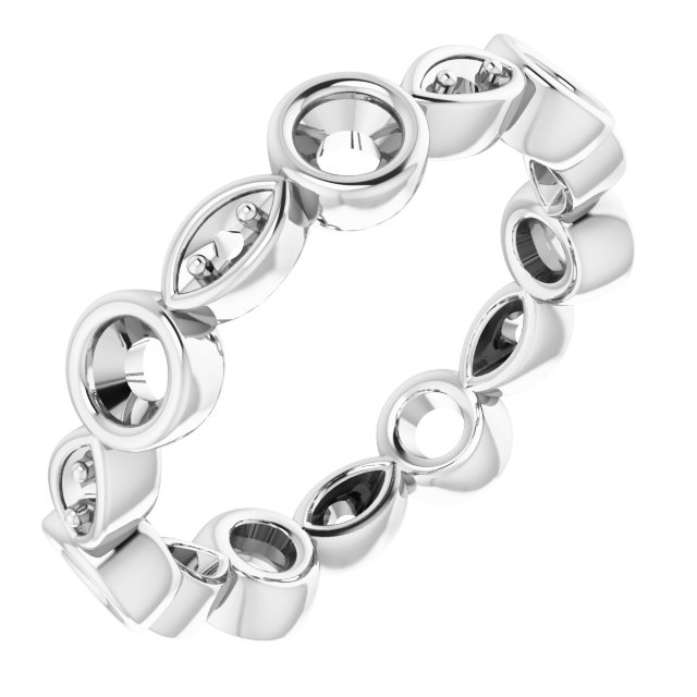 Accented Bezel-Set Eternity Band