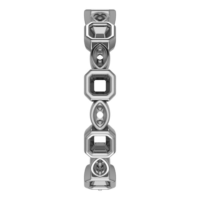 5x3 mm Emerald Eternity Band Mounting view 4