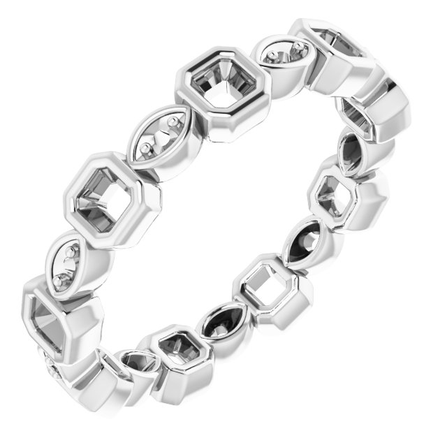 Accented Bezel-Set Eternity Band