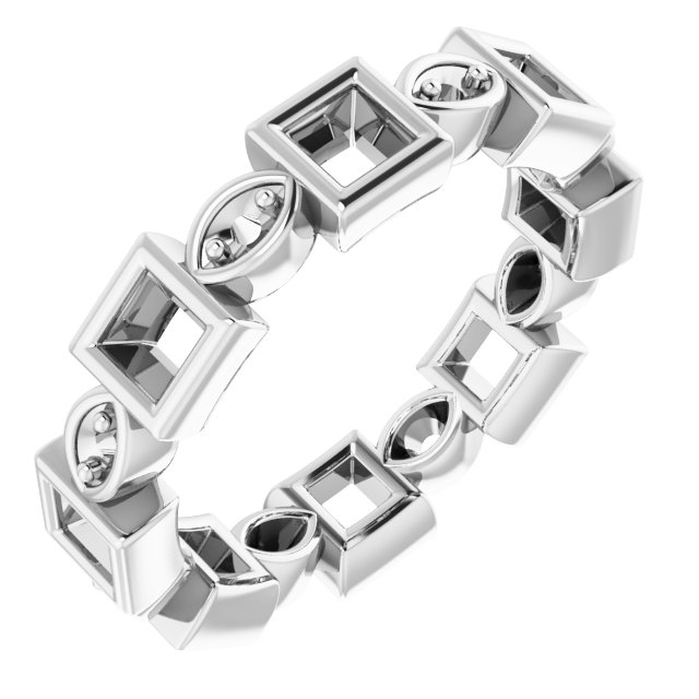 Accented Bezel-Set Eternity Band