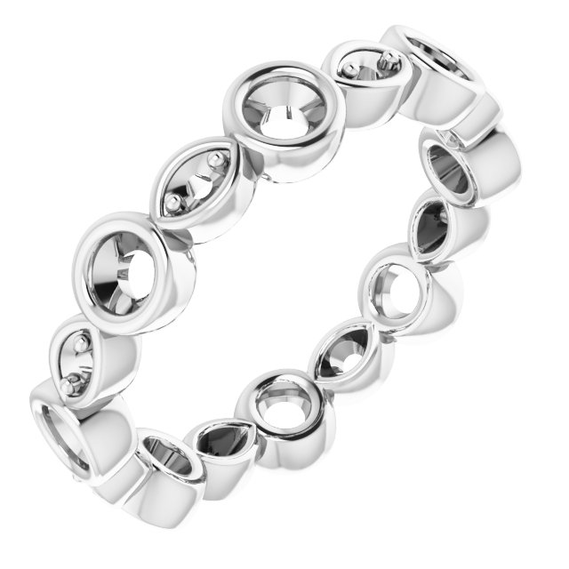 Accented Bezel-Set Eternity Band
