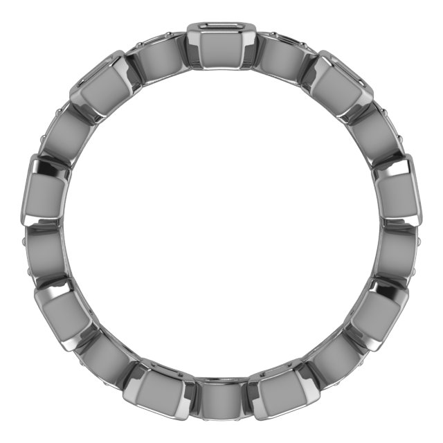 5x3 mm Emerald Eternity Band Mounting view 2