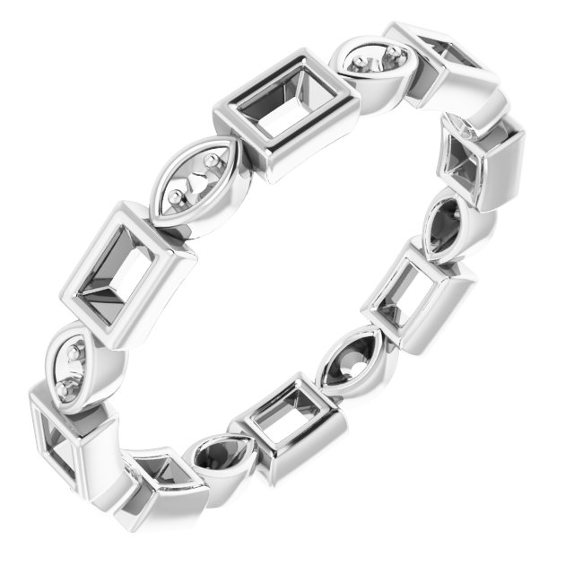 Accented Bezel-Set Eternity Band
