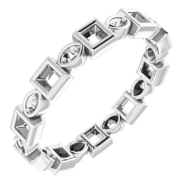 Accented Bezel-Set Eternity Band