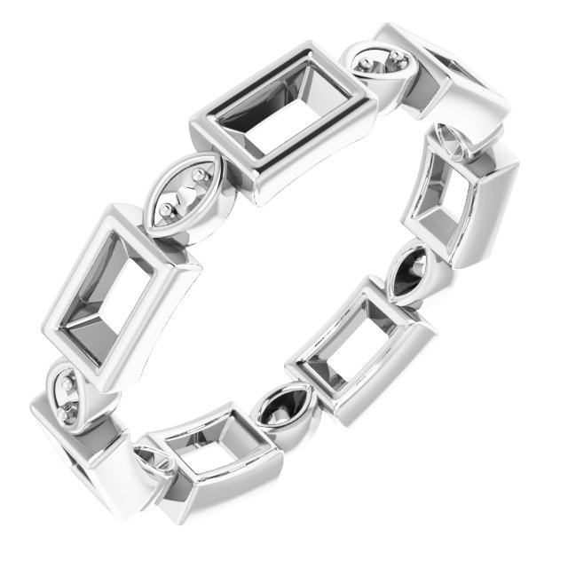 Accented Bezel-Set Eternity Band