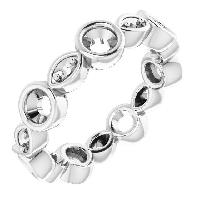 Accented Bezel-Set Eternity Band