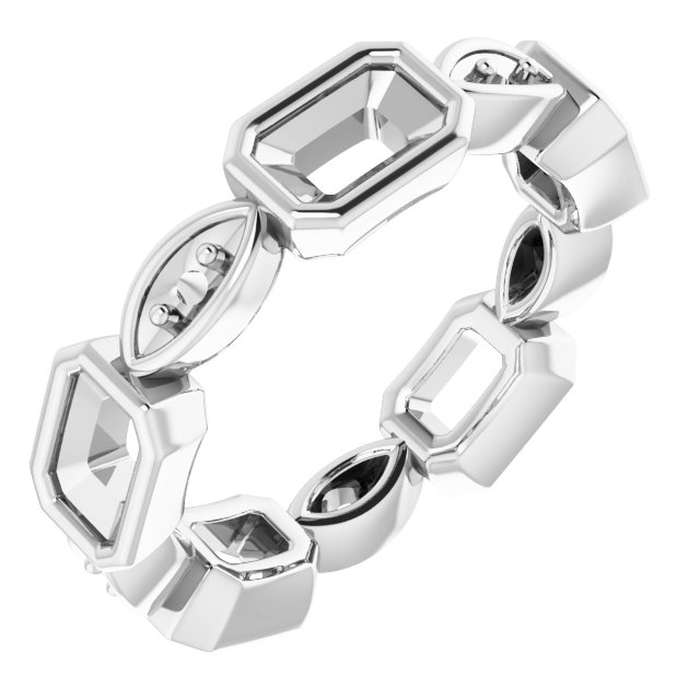 Accented Bezel-Set Eternity Band